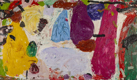 A painting called Morning by Gillian Ayres, hung in the High Mistress's office.