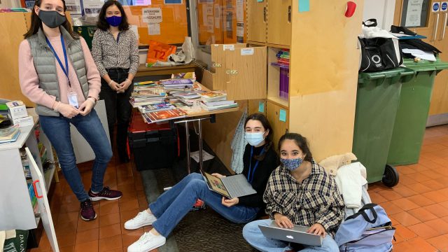 Students volunteering to help the local community during the coronavirus pandemic.