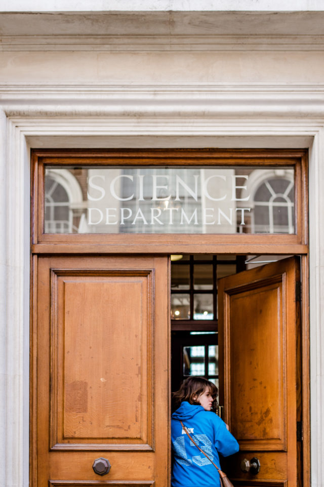 Front doors to the Science Block.