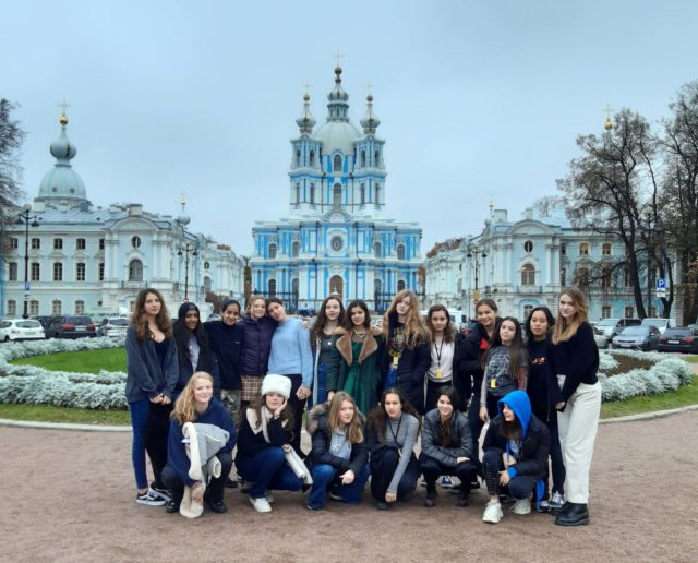 VI (Year 11) students attending a History trip to Russia.