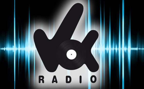 Logo for student-led radio stations, Vox Radio.