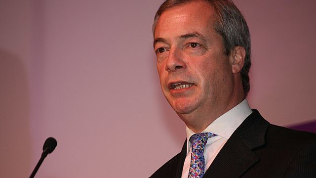 Nigel Farage speaking