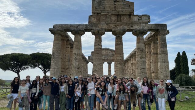 Students in Paestum, Italy