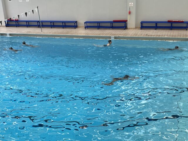 MIV swimming in the SPGS pool
